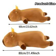 BLUESLEMON Realistic Plush Large Capybara Plush Doll, Comfortable Animal Doll, Perfect Gift For Animal Lovers, Durable Mixed Material, Suitable For Home Sofa Decor, New Year & Easter Gift - Multicolor - View 3