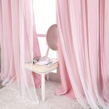1pc Double-Layer Sheer And Blackout Curtain, With Top Eyelets For Installation, Minimalist Modern Style Suitable For Dining Room, Balcony, Bay Window, Partition, Bedroom, Living Room, Porch, Balcony Sunshade - 1PC - View 6