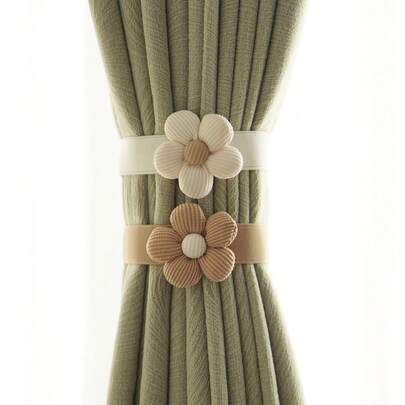 1pc Modern Minimalist Curtain Tie Backs, Floral Sheer Curtain Binding Rope, Fresh Flower Curtain Accessory
