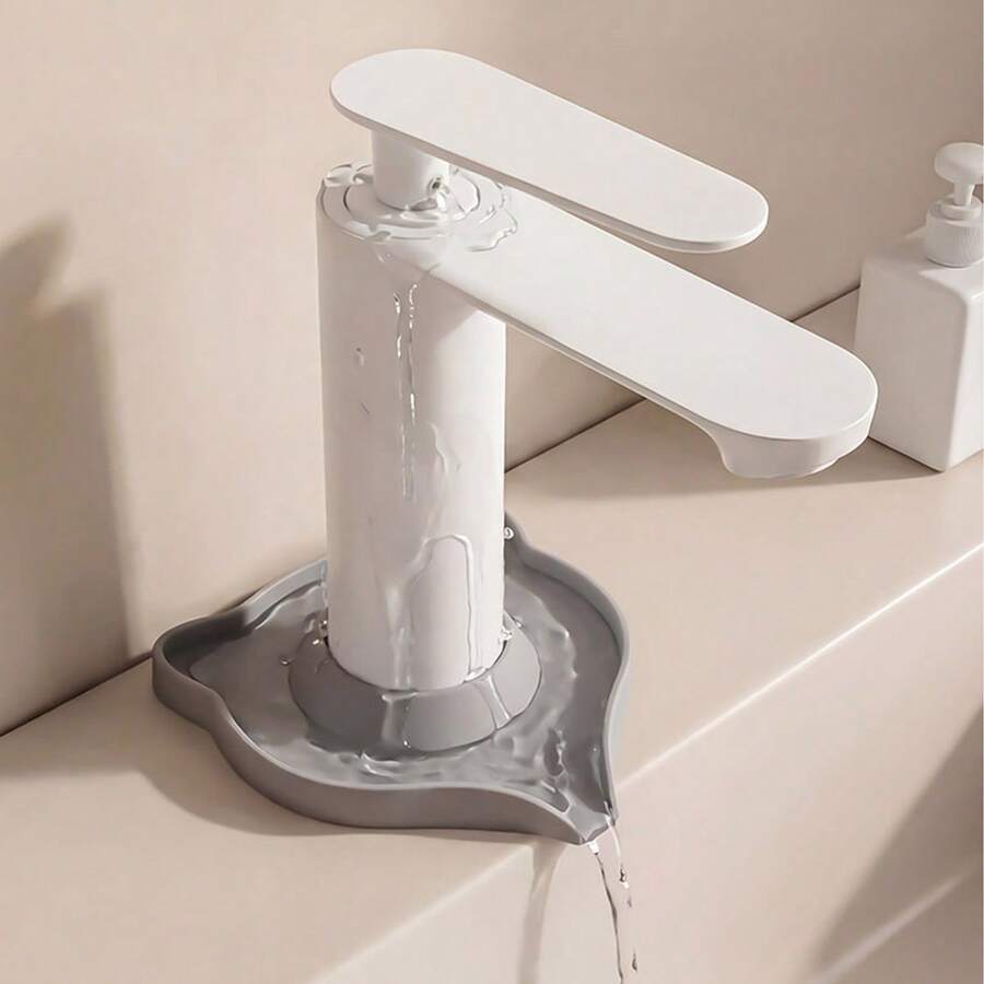 Tấm chắn nước bằng silicon cho vòi nước, thảm chống bắn nước, khay hứng nước hình hoạt hình, tấm lót thoát nước cho bồn rửa nhà bếp. - Nhiều màu - Xem 1