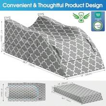 Leg Elevation Pillow For After Surgery Adjustable Height Memory Foam Wedge Pillow With Cooling Ice Silk Cover Ergonomic Leg Port For Knee Comfort Care For Blood Circulation Grey - Grey - View 5
