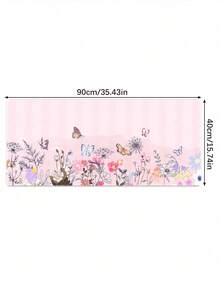 Watercolor Butterfly & Floral Pattern Mouse Pad, Non-Slip Rubber Base With Stitched Edges, Multi-Size Desk Mat For Home Office And Back To School - View 10