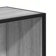 Grau Holzwerkstoff Bücherschrank 80,5x35x76cm Bibliothek Aufbewahrung Stauraum Buecher Dekoration Moderne Stabil Wohnzimmer Schlafzimmer Kueche Badezimmer Flur Diele Inneneinrichtung - Grau - Übersicht 7