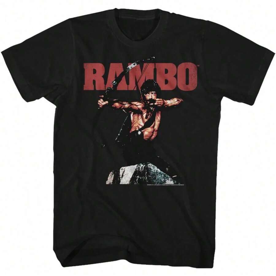 Rambo Rambow Black Adult T-Shirt - Black - View 1