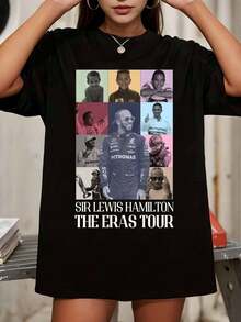 L-Lewis H-Hamilton T-Shirt   F1 Legend Graphic Tee - màu đen - Xem 6