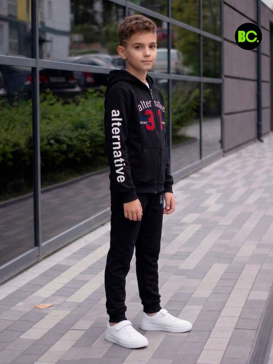 Big City Tween Boys T-Shirt Co-Ords - 黑色 - 查看 1