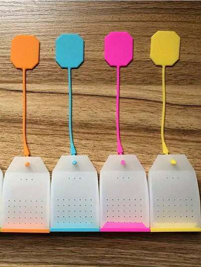 1pc/2pcs/4pcs Silicone Tea Infuser - Heat Resistant, Reusable, Suitable For Loose Leaf Tea And Herbal Tea - Great For Home, Office And Restaurant Use (Random Color)