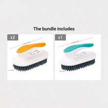 [Bàn chải tiện dụng bền bỉ] 1 bàn chải giặt và giày đa năng | Làm sạch sâu, tẩy vết bẩn, bền bỉ, thiết kế tiện dụng | Phù hợp với nhiều loại vải, tăng cường độ sạch, sử dụng tại nhà/khi đi du lịch, sử dụng hàng ngày, bền lâu, đa năng, dễ cất giữ - a - Xem 7