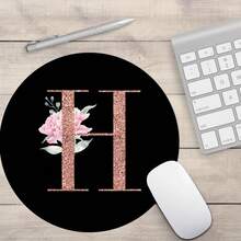 Tấm lót chuột bền bỉ cho laptop, chơi game, làm bằng da PU, đa chức năng, in hình hoa vàng hồng và chữ cái, chất liệu cao cấp, thích hợp làm tấm lót bàn cho máy tính. - Xem 26
