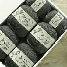 【柔软美利奴羊毛线】6卷100%美利奴羊毛线 | 柔软舒适，适合编织毛衣、围巾、帽子、工艺品 - 总重500克/1.1磅 - A - 查看 27