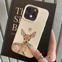 Funda para teléfono: Una funda blanca suave con un patrón de lazo y ciervo en la parte inferior, compatible con los modelos iPhone 17/16/15/14/13/12/11 Series, 17 Pro Max y 14/15/16 Plus, 17 Air, 17 Pro Max, 7/8 Plus/SE - Ideal como regalo de cumpleaños, regalo de vacaciones, teléfonos móviles, bolsos, accesorios para móviles, fundas para teléfonos, decoración de habitaciones, accesorios, fundas transparentes para teléfonos, verano, correas para teléfonos, fundas para teléfonos de hombre, fundas para teléfonos de mujer, protección para teléfonos móviles, accesorios de playa, dulces de fresa, fundas protectoras para teléfonos. - Estilo (1 pieza) - Ver 4