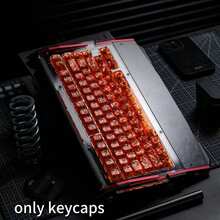 130+ Orange Side-Printed Carbon Fiber Texture Keycaps, Cherry Profile, Side-Printed Translucent, Compatible With Wooting Magnetic Switches And Other Mechanical Keyboards, Keycap Set, Gaming Keycaps, PBT Keycaps, Custom Keycaps, Replacement Keycaps, Backlit Keycaps, Cute Keycaps, Keyboard Accessories - View 3