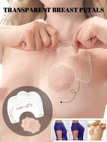 10/20pcs Invisible Seamless Self-Adhesive Bra Pads With Comfort Support, Perfect For Daily Casual Wear - Multicolor - View 2