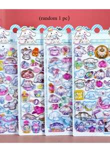 Hình dán 3D kiểu Nhật Bản bằng nhựa epoxy trong suốt, hình dán hoạt hình dễ thương dành cho trẻ em. - Nhiều màu - Xem 5