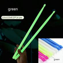 1 Pair Bright Green Glow Drumsticks - Fluorescent 5A Drum Sticks, Suitable For Stage Performance, Professional Drummers And Beginners - An Ideal Choice For Drum Enthusiasts And Music Lovers - Multicolor - View 13