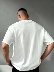 Men's Christmas T-Shirt With Graphic And Cartoon Print, Crew Neck, And Short Sleeves, Casual Style. Popular Item. - Black - View 2