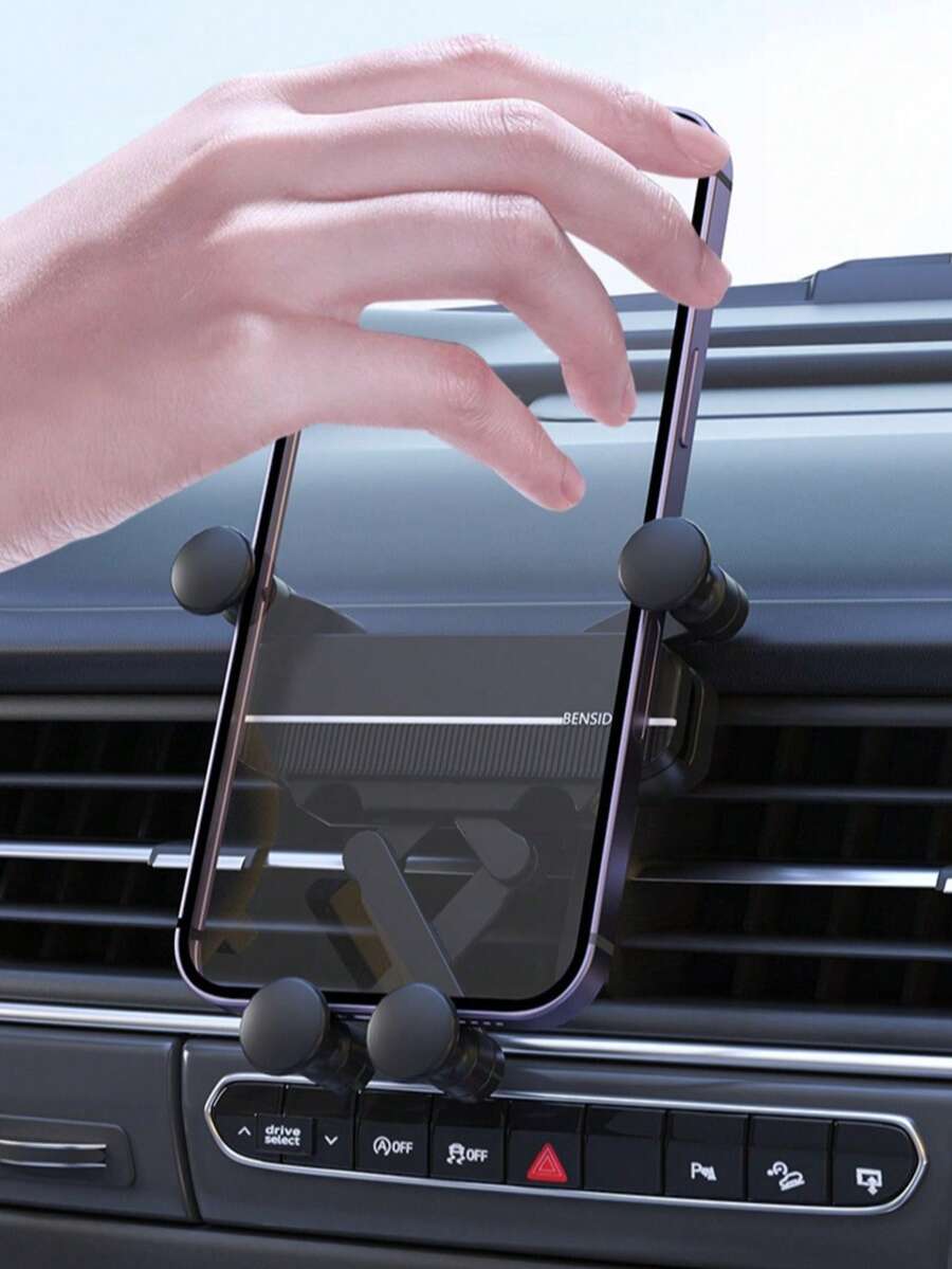 1 Giá đỡ điện thoại di động gắn cửa gió điều hòa ẩn, thiết kế sáng tạo, đa năng cho ô tô, dùng cho cửa gió điều hòa tự động.
