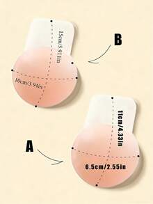 1对可重复使用的隐形胸垫，无肩带婚纱文胸，丰胸提胸，隐形胸垫，夏季隐形不透胸垫，防滑胸垫，女士内衣配件 - 彩色 - 查看 8