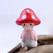 2pcs/10pcs Random Mushroom Fairy Doll, Fairy Garden Decor, Creative Cartoon Figurine, Resin Miniature Mushroom Statue, Suitable For Cake, Dollhouse, Garden Decor, DIY Accessories - Mushroom - View 8