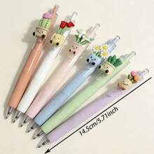 Bộ 6 bút bi rút hình cây cỏ sáng tạo, ngòi 0.5mm, khô nhanh, kiểu dáng tối giản, trung tính, viết trơn tru; thích hợp cho việc viết nhật ký và vẽ; lựa chọn tốt nhất cho việc viết và sử dụng văn phòng; phần thưởng trong lớp học, quà tặng ngày lễ, đồ dùng học tập/văn phòng. - Bút ép hoa sáng tạo - Xem 4