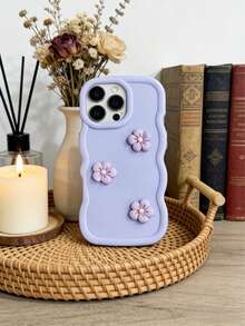 1个紫色DIY花朵马卡龙手机壳，2026年最新热销硅胶防震保护套，兼容三星Galaxy S25、S24、S24+、S24 Ultra、S24 FE、S20、S21、S22、S23以及 11、12、13、14、15、16系列、G04、G05、G13、G14、G15、G22、G24、G32、G60、G85。 - 淡紫色 - 查看 6
