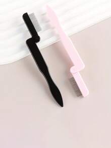 2/1 pieza Peine recto plegable mini para cejas y pestañas, con separador de dientes de metal y cepillo de rímel, para rizar y alargar las pestañas, herramienta de belleza. - Multicolor - Ver 9