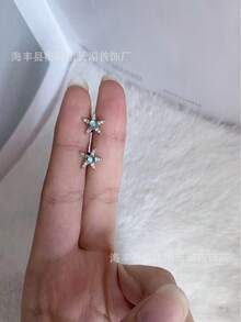 Women Jewelry Sets - White K Blue Star Earrings - View 6