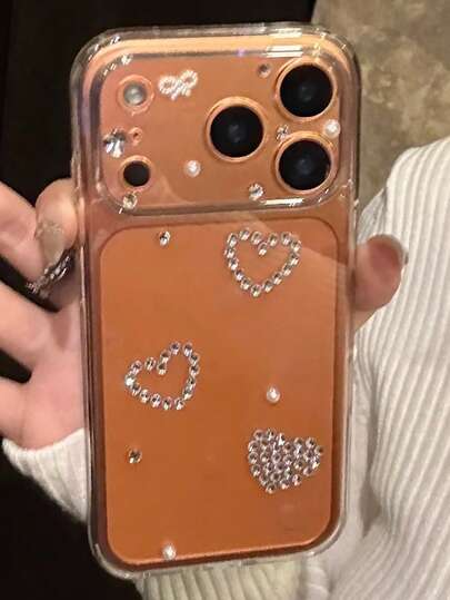 Luxuriöse Bling Strass Liebe Herz Stern Perle Schleife Klar Handyhülle kompatibel mit iPhone 17 Pro Max 17 Pro 17 16 Pro Max 16 Pro 16 15 Pro Max 15 Pro Max 15 Pro 15 14 Pro Max 14 Pro 14 13 Pro Max 13 Pro 13 Linse Schutz Transparente PC Hartschale Rückseite Stilvolle Geschenkidee für Frauen und Mädchen
