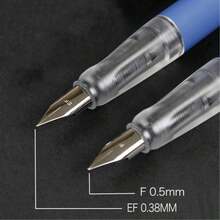 Pluma estilográfica ergonómica con forma triangular (tinta no incluida) color aleatorio 1 pieza - Pluma estilográfica con cuerpo de color sólido - Ver 4