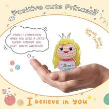 1pc Hand-Crocheted Princess, Smart And Soft, Skin-Friendly, Suitable For All Ages, And Super Face-Saving Gifts For Personal Use. - Multicolor - View 3