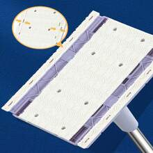 Automatic Cloth Changing Mini Mop,Hands-Free Mini Mop Compatible With Face TowelsReplaceable Cloth Mini Mop,360 ° Rotating Head Push-Pull Handle Design, Suitable For Hard Floors And Marble, Glass, Ceramic Tiles - A - Xem 3