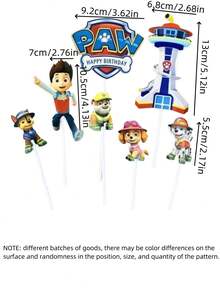 7/13/14/17/21/24pcs Paw Patrol Cake Toppers, Suitable For Parties, Birthdays, Celebrations, Mother's Day And Other Occasions - Cartoon - View 6