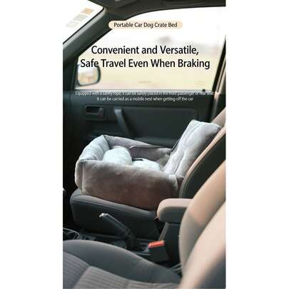 Portable Pet Car Seat And Travel Bed - Comfortable And Convenient. This Elevated Pet Seat Is Suitable For Dogs And Cats, Easy To Clean, With Safety Belt Fasteners, Anti-Fouling Car Seat Cover, Suitable For Home And Travel, Also With Pet Backpack To Prevent Pet Movement.
