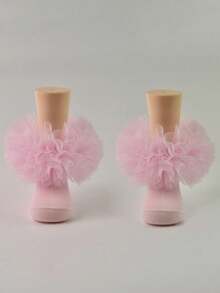 1 Pair Infant/Toddler/Kids Ruffle Princess Ballet Socks, Suitable For Baby/Toddler/Children - Multicolor - View 1