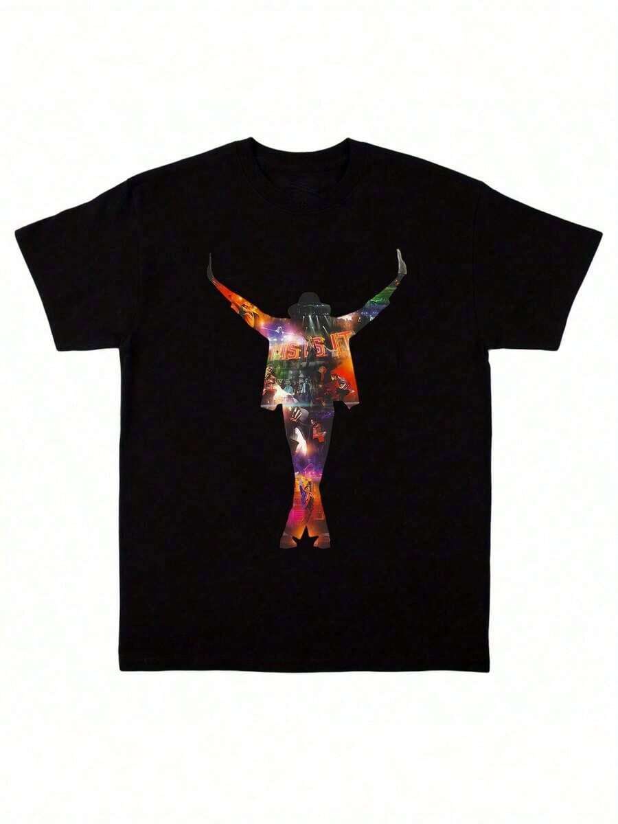 Summer Tops Summer Tops 2026 Classic Michael Jacksons King Of Pop Rip Rap Style T Shirt Black Crew Slogan Bodybuilding Top Boyfriend Style Casual Wear Suitable For AllSeasons Graphic Tee Men Playera De Hombre T-Shirts For Men,Jackson Glove Graphic T-Shirt,Men's And Women's Sports Leisure Tee,Y2k Summer Vacation Clothes, T Shirts For Men's And Women's Graphic Tee Lightweight Breathable 100%Cotton T Shirt - Regular Fit Round Neck Casual Casual Attire - , Casual Shortsleeved Round Neck Summer Tops, Mediumstretch Fabric, Comfortable Fit For All Seasons, Tshirt With Unique Pattern , Relaxed Fit, Free Shipping Summer Clothes Summer Clothes - 黑色 13 - 查看 1