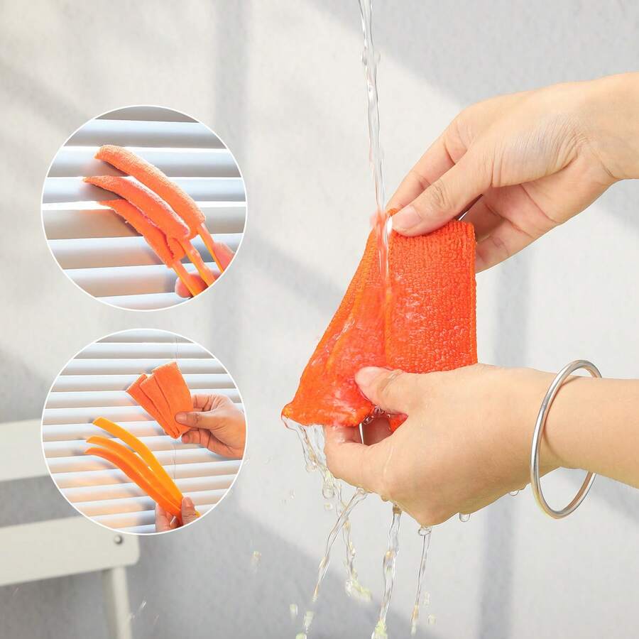 2pcs Detachable Venetian Blind Cleaning Brush, Multi-Functional Air Conditioner Vent Duster, Home Cleaning Tool - One Size - View 1