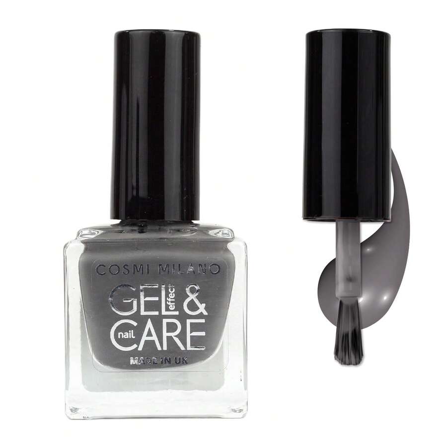 COSMI MILANO Made In Uk 8ml Gel Effect Nail Polish With Moisturizing And Nourishing Treatment For Nails Harmless Natural Transparent Formula Long Lasting And Quick Drying The Colors Of Intense Summer And Travel Holidays For The School Season - GRIGIO SUCRO 271 - 查看 1