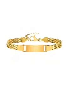 Vòng tay khắc chữ theo yêu cầu, vòng tay mặt cong bằng thép không gỉ, vòng tay khắc chữ bóng bẩy, thời trang, thanh lịch dành cho nữ, món quà tuyệt vời nhất. - Nhiều màu - Xem 5