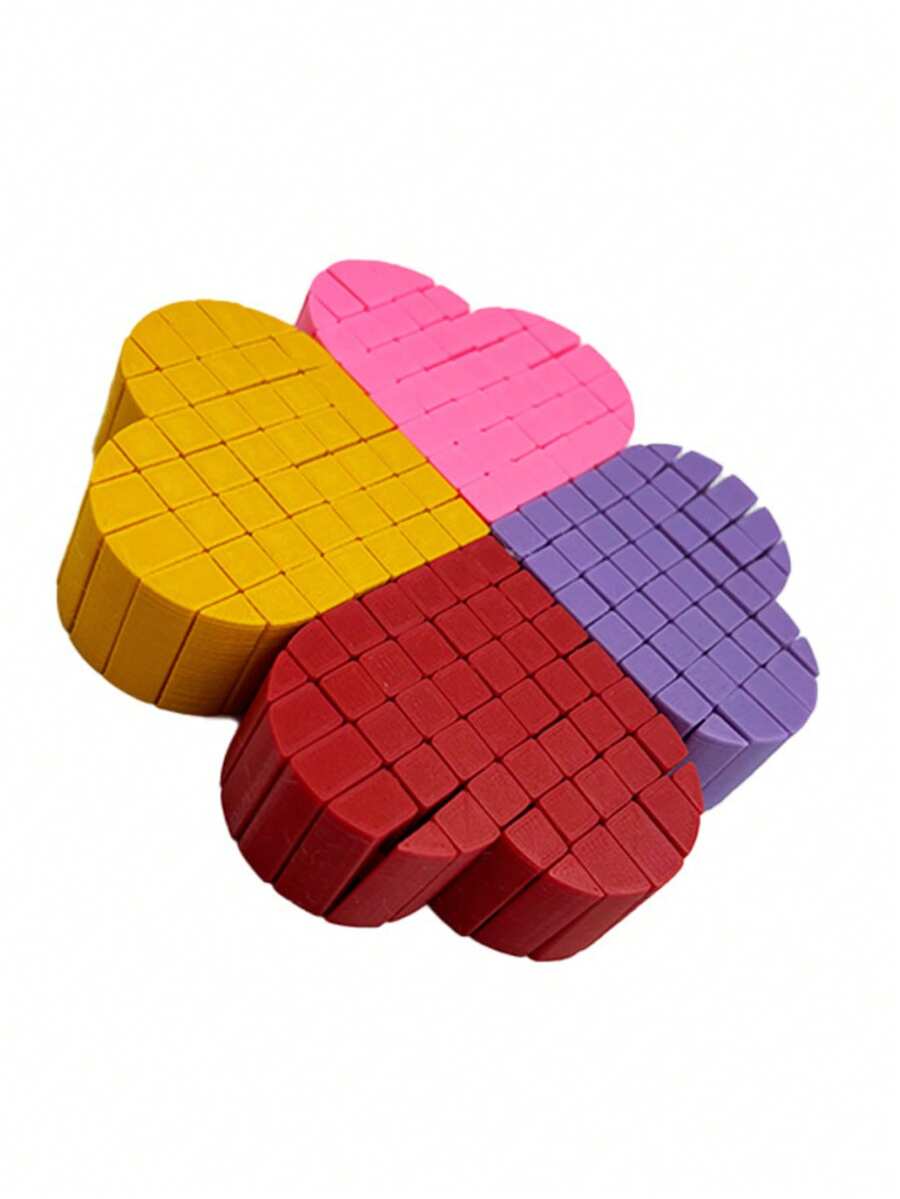 1pc Pixel Heart Shaped Stress Relief Toy, Slow Rising Squeeze Toy, Valentine's Day Birthday Anniversary Gift, Office Desk Decor Pressure Release Toy, ASMR Hobby Collection, New Year Christmas Gift, Perfect Gift