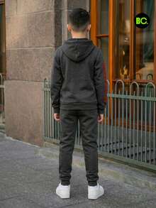 Big City Tween Boys T-Shirt Co-Ords - 深灰色 - 查看 3