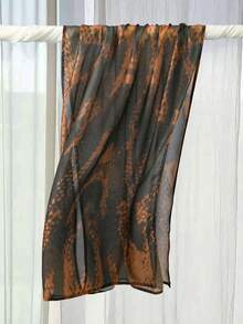 1件装女士波西米亚豹纹印花头巾，防晒头巾，优雅百搭围巾披肩，适合日常佩戴、海滩度假等场合 - 415-豹紋棕 - 查看 5