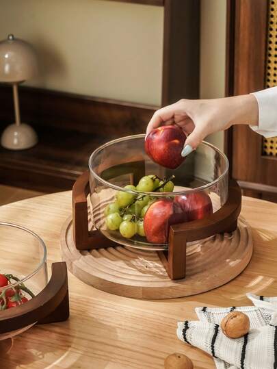 Bộ 2 món (1 khay + 1 bát) đĩa trái cây bằng thủy tinh, đĩa đựng đồ ăn nhẹ, kẹo, bát salad, đĩa bánh, khay đựng thực phẩm, thích hợp cho gia đình, tiệc tùng, nhà hàng, dã ngoại, đám cưới, lễ kỷ niệm, tiệc tùng.