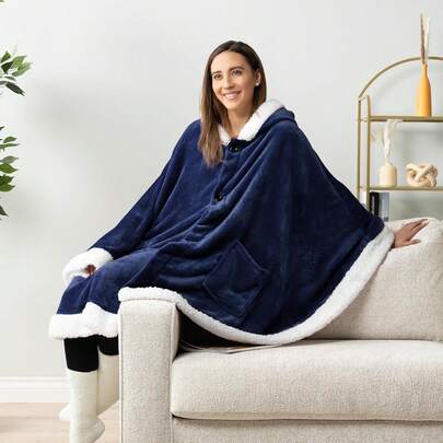 بطانية ذات قبعة، بطانية قابلة للارتداء شال كاب للنساء، شال كاب ملاك، بطانية من الصوف الفلانيل للبالغات، شال كاب من الفليس الدافئ، بطانية ذات قبعة ناعمة جدًا للتلفزيون