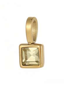 1件装女士钻石项链，祖母绿诞生石项链，优雅黄金项链（送给母亲），蓝绿色立方氧化锆吊坠项链，女士珠宝生日礼物 - 彩色 - 查看 7