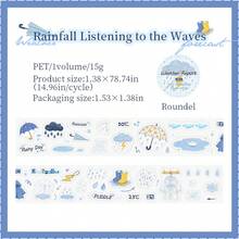 1pc Weather Die-Cutting Planner DIY Decorative Tape, Featuring Cute Cloud, Rainbow, And Snowflake Designs, For DIY Crafts,Junk Journal Supplies, School Supplies,Back To School - A - View 14