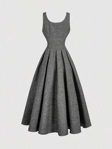 Women Midi Dresses - Dark Grey - View 2
