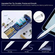IOS And Android Phones/Tablets – This Universal Capacitive Stylus Is A Rechargeable Writing Tool With Smooth Writing Characteristics. Ideal For Digital Drawing, It Offers High Sensitivity, Fast Charging, And Long Battery Life. Perfect For Painting, Gaming, And Editing. - Multicolor - View 3