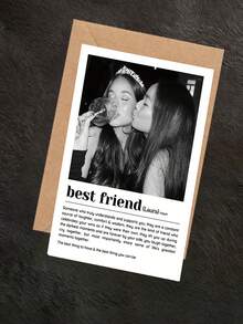 Personalized Friendship Definition Greeting Card, Suitable As Birthday Gift For Close Friends, Can Customize Birthday Card, Add Personal Photos And Text, Thank You Card, Valentine's Day, Wedding, Anniversary Party Invitation, Back To School, School Supplies - Multicolor - View 9