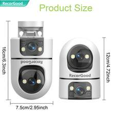 RecorGood 1个无线网络摄像头,1080P 2.4GHz WiFi网络监控系统,支持AI人形追踪、全彩夜视、双向语音、云台控制、APP控制、USB供电,适用于家庭、庭院、阳台等场所,可用于家庭安全监控,是万圣节、圣诞节、新年等节日的理想礼物之选。 - 黑與白 - 查看 3