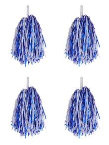 Aluminum Foil Long Thin Ribbon Cheerleading Pom Poms, PE Material Waterproof 20g Ribbon Handle Baton, Reusable Handle Pom Poms, Suitable For Cheerleading Support Pom Poms, Dance Team Performance Tools, Outdoor Square Dance Pom Poms, Fan Support Cheering Props Set - Multicolor - View 9